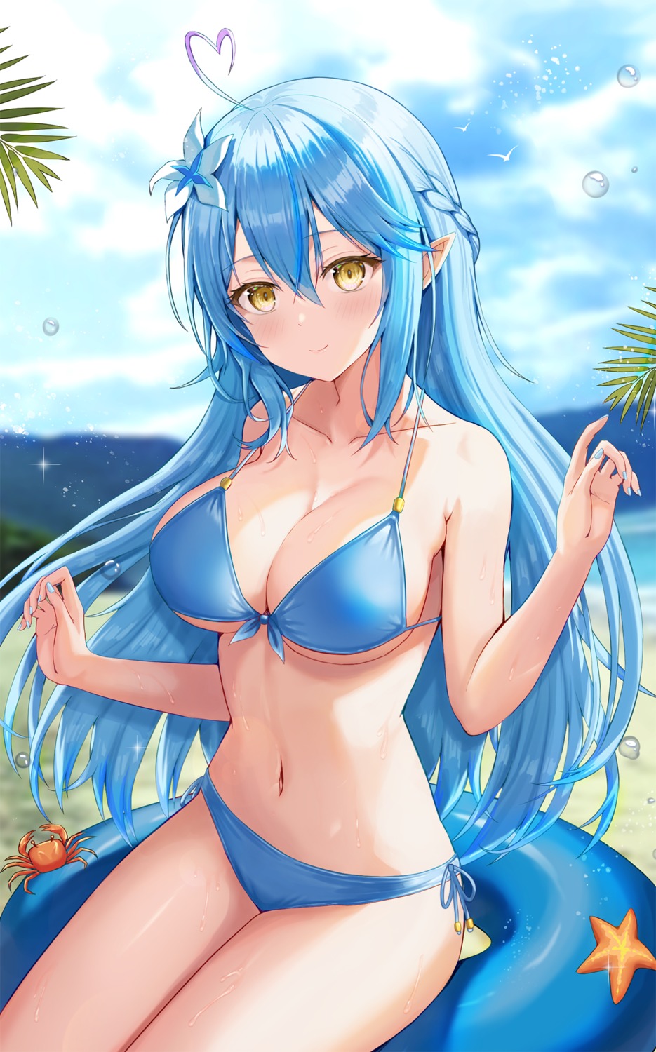 bikini elf hololive pointy_ears sauvignon swimsuits yukihana_lamy