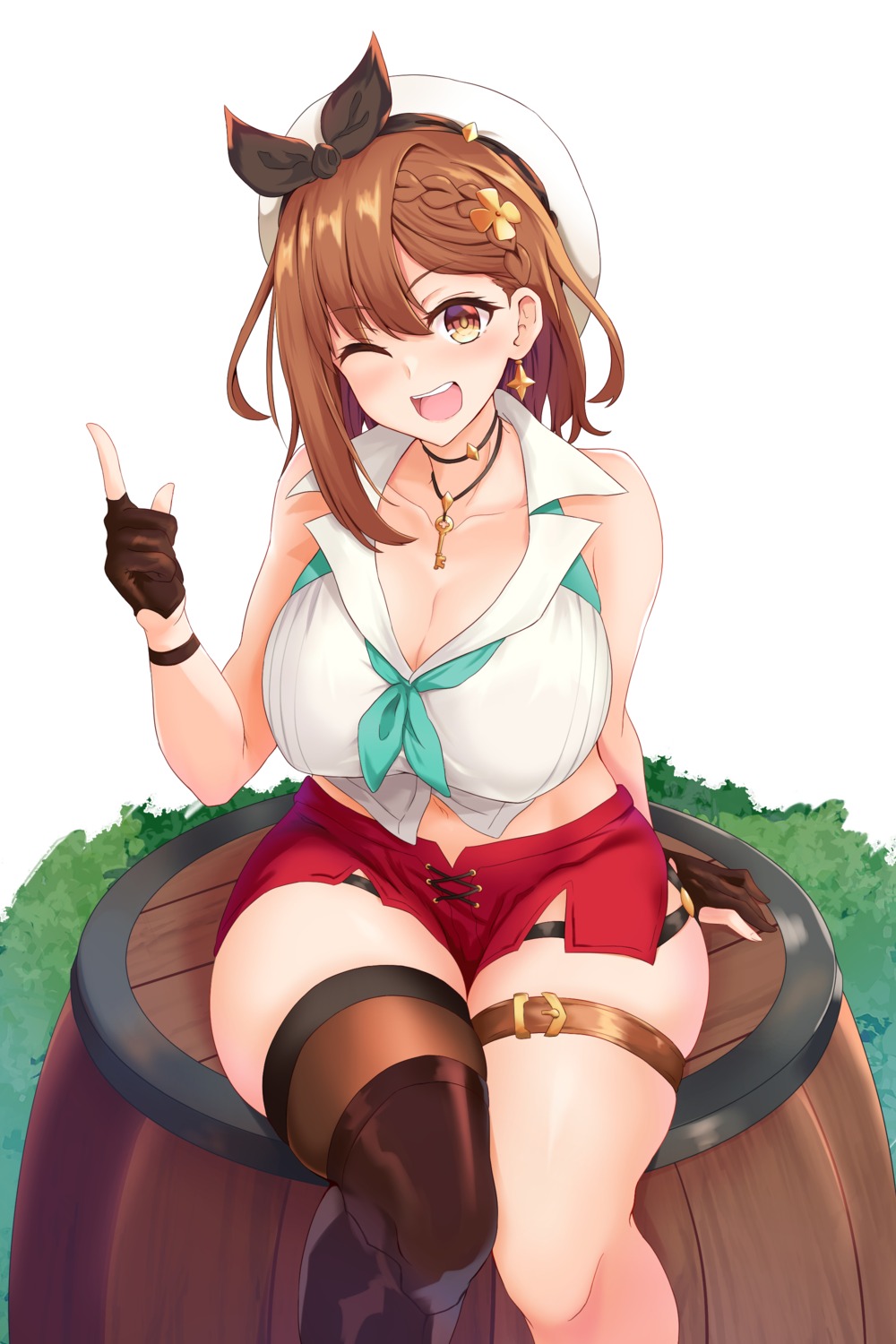 atelier atelier_ryza atelier_ryza_2 cleavage garter rayal reisalin_stout thighhighs