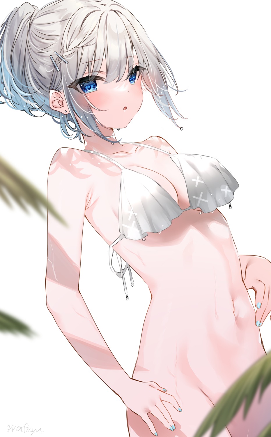 bikini_top bottomless mafuyu_(chibi21) swimsuits