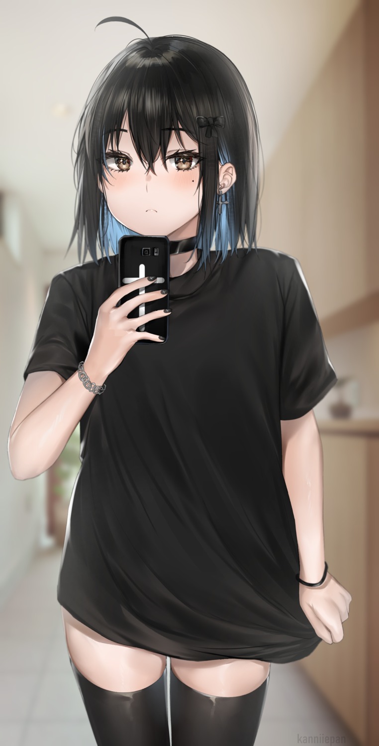 dress irene_(kanniiepan) kanniiepan selfie thighhighs