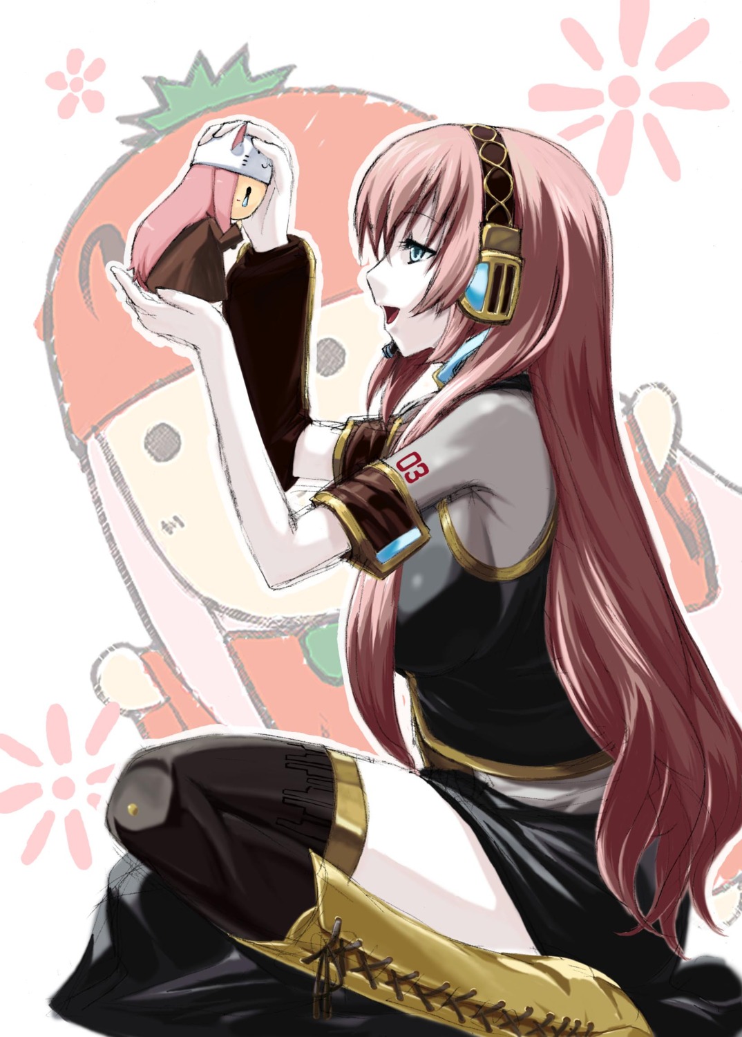 gen@chikuwa megurine_luka thighhighs vocaloid