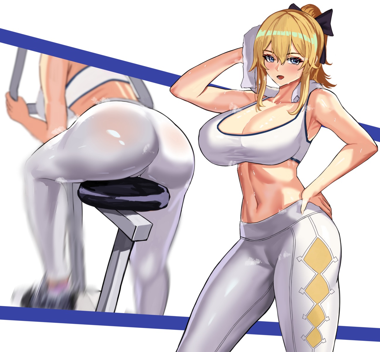 ass genshin_impact gym_uniform jean_(genshin_impact) loooyd see_through