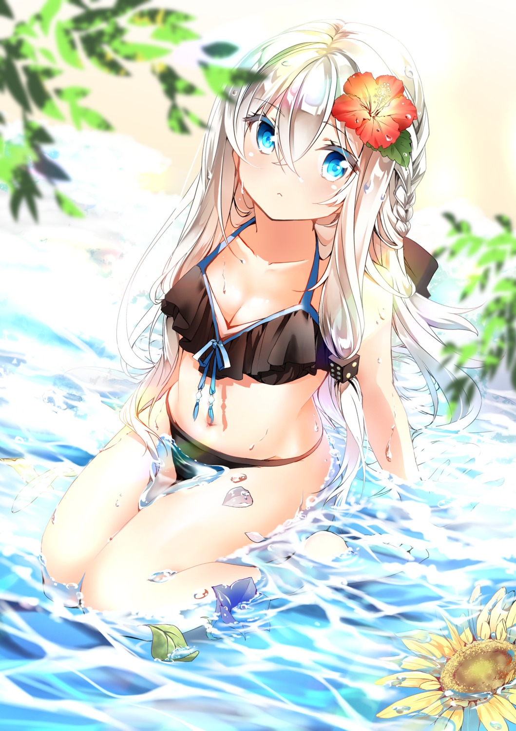 bikini cleavage mito_w swimsuits wet