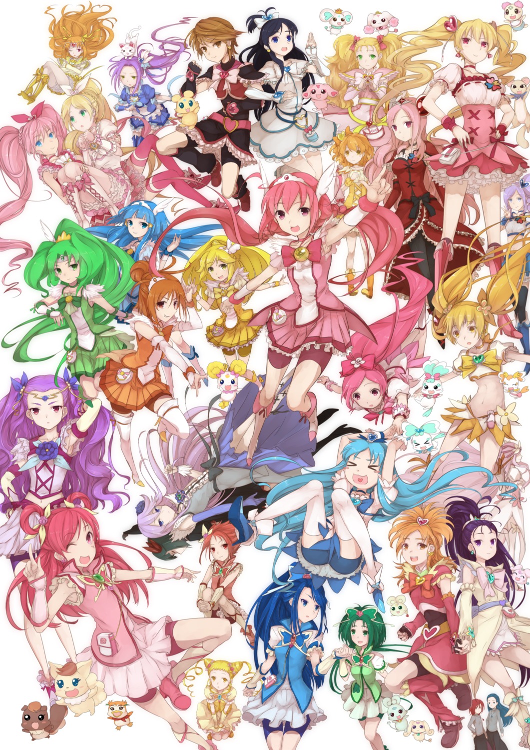 akimoto_komachi aoki_reika aono_miki candy_(smile_precure) coffret crossover dark_precure fresh_pretty_cure! futari_wa_pretty_cure futari_wa_pretty_cure_splash_star hanasaki_kaoruko hanasaki_tsubomi heartcatch_pretty_cure! higashi_setsuna hino_akane hoshizora_miyuki houjou_hibiki hummy hyuuga_saki kasugano_urara kiryuu_kaoru kiryuu_michiru kise_yayoi kujou_hikari kurumi_erika lulun mepple midorikawa_nao milky_rose mimino_kurumi minamino_kanade minazuki_karen minazuki_randoseru mipple mishou_mai misumi_nagisa momozono_love myoudouin_itsuki natsuki_rin porun pretty_cure shirabe_ako shypre siren_(suite_precure) smile_precure! suite_pretty_cure tsukikage_yuri yamabuki_inori yes!_precure_5 yukishiro_honoka