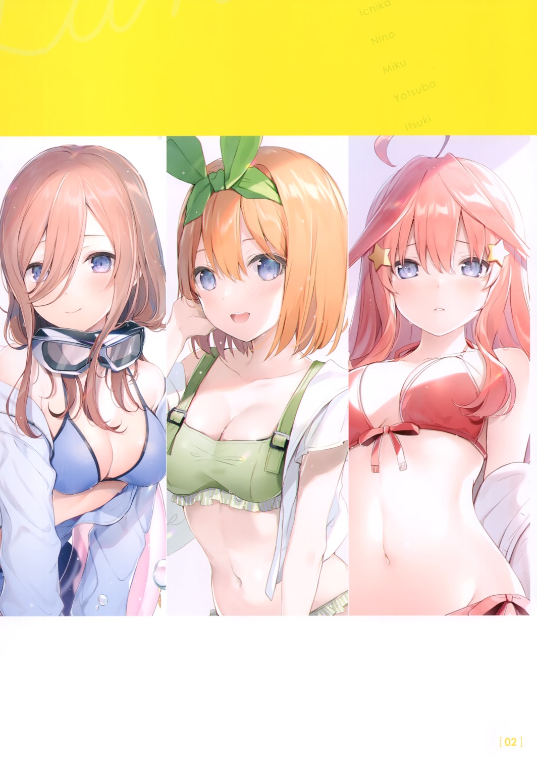 5-toubun_no_hanayome 6u bikini cleavage eternal_land nakano_itsuki nakano_miku nakano_yotsuba swimsuits