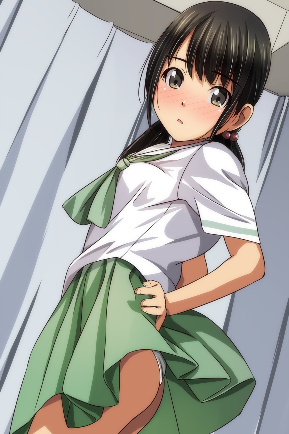 ass loli matsunaga_kouyou pantsu seifuku skirt_lift thong