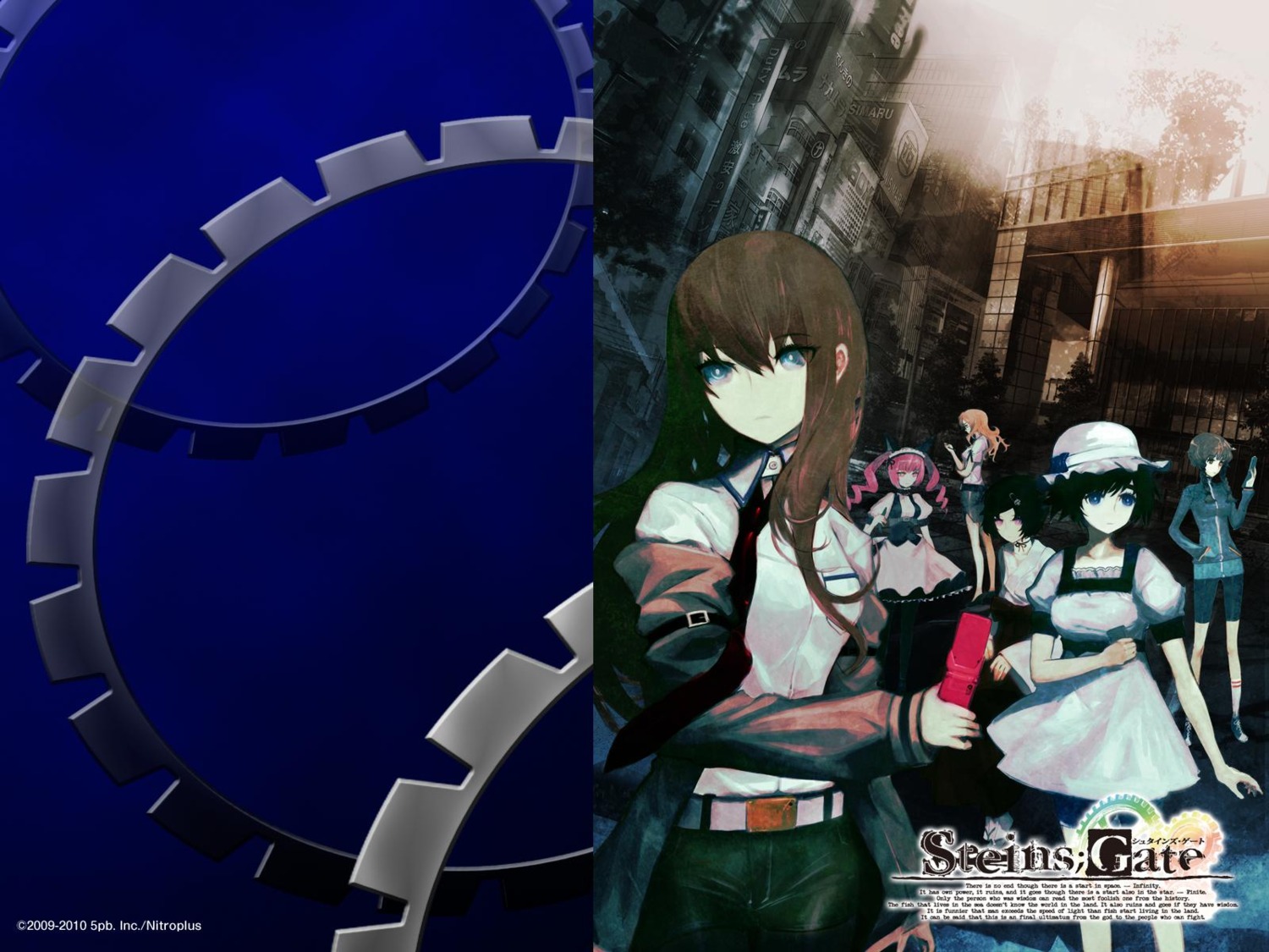 amane_suzuha faris_nyanyan huke jpeg_artifacts kiryu_moeka makise_kurisu shiina_mayuri steins;gate urushibara_luka wallpaper