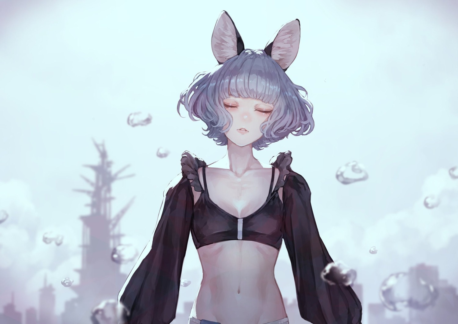 animal_ears bra kaoming nina_(virtual_circus_valis) virtual_circus_valis