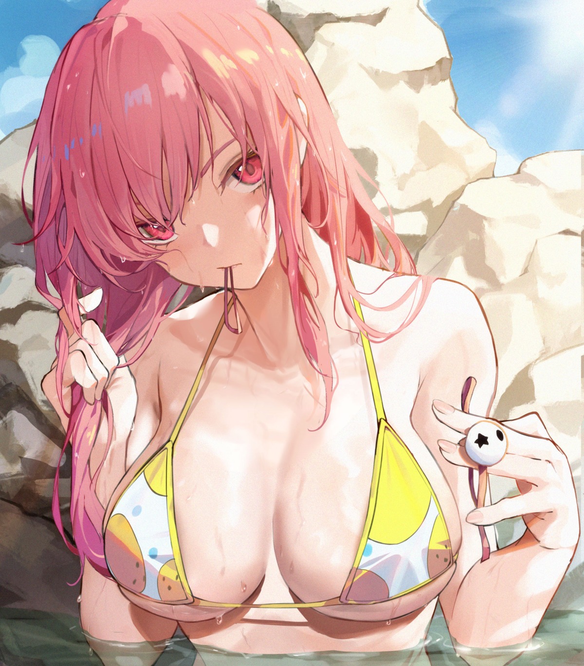 artist_revision azur_lane bikini_top dead_or_alive honoka_(doa) luobo_(nsnr8754) swimsuits wet