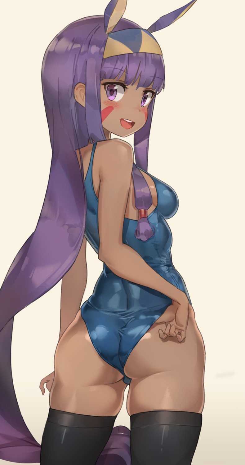 animal_ears ass fate/grand_order free_style_(yohan1754) nitocris_(fate/grand_order) swimsuits thighhighs