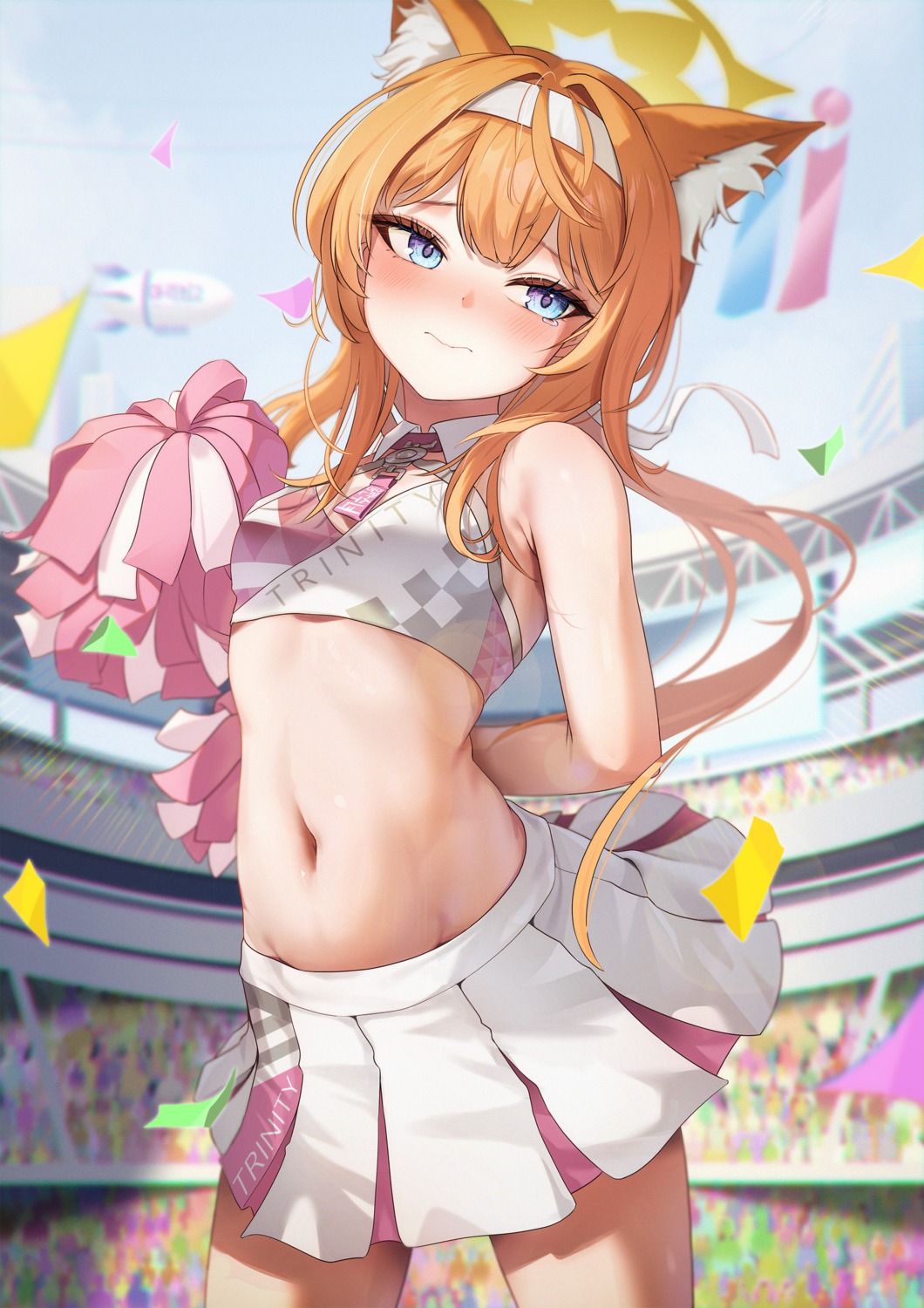 animal_ears blue_archive cheerleader chiu538 halo iochi_mari loli nekomimi