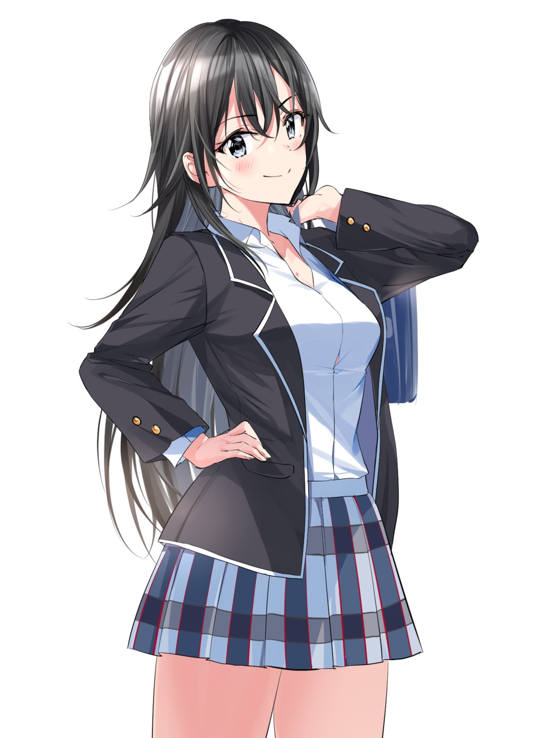 cleavage hiratsuka_shizuka nonbire seifuku yahari_ore_no_seishun_lovecome_wa_machigatteiru.