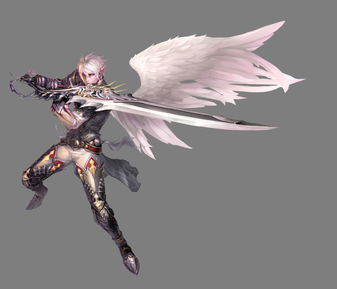 armor elf kamael lineage_2 male pointy_ears sword tagme transparent_png wings