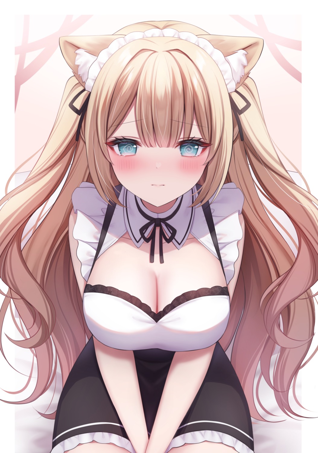 animal_ears cleavage komari_mhy maid nekomimi