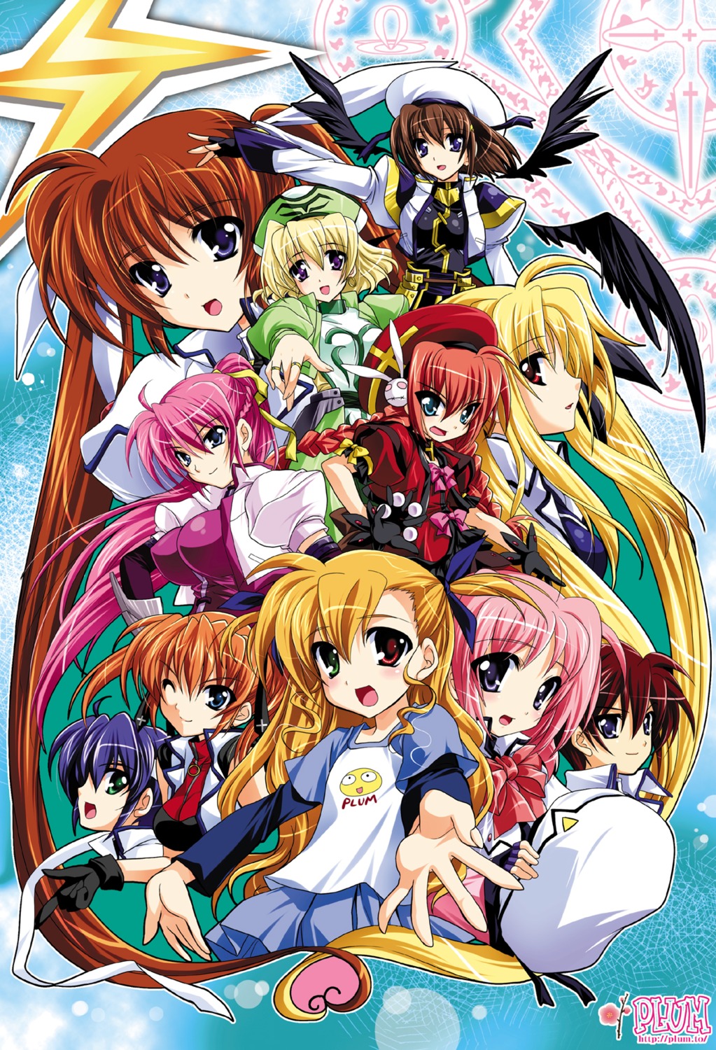 caro_ru_lushe erio_mondial fate_testarossa heterochromia kanna mahou_shoujo_lyrical_nanoha mahou_shoujo_lyrical_nanoha_strikers plum shamal signum subaru_nakajima takamachi_nanoha teana_lanster vita vivio yagami_hayate