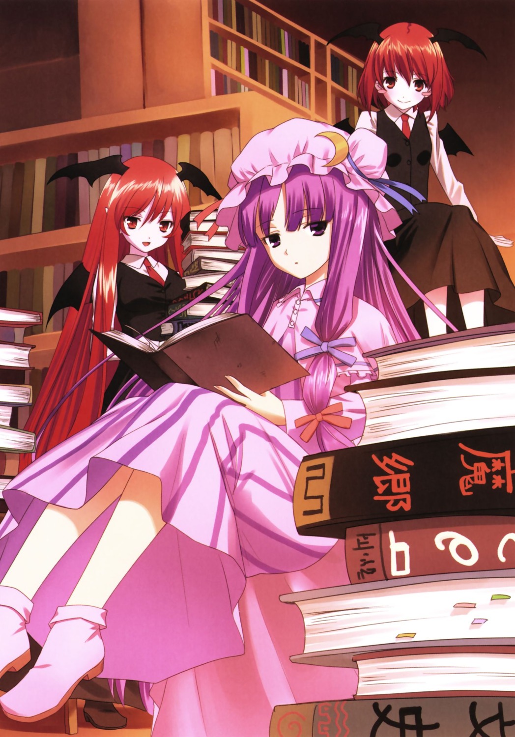 koakuma patchouli_knowledge touhou wings yasuyuki