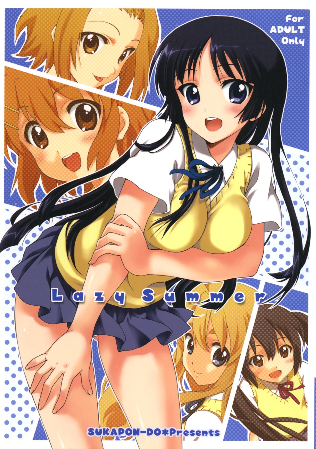 akiyama_mio breast_hold hirasawa_yui k-on! kagawa_tomonobu kotobuki_tsumugi nakano_azusa seifuku sukapon-do tainaka_ritsu yano_takumi