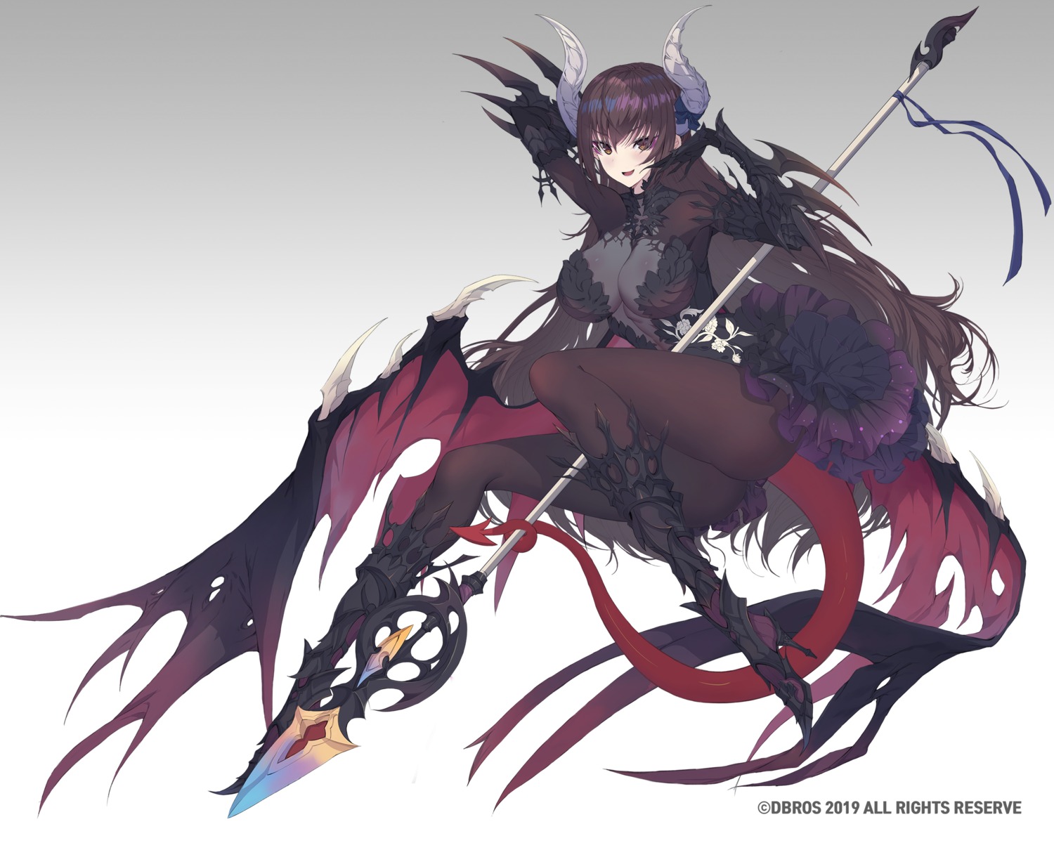 bodysuit heels horns rodway skirt_lift tail weapon