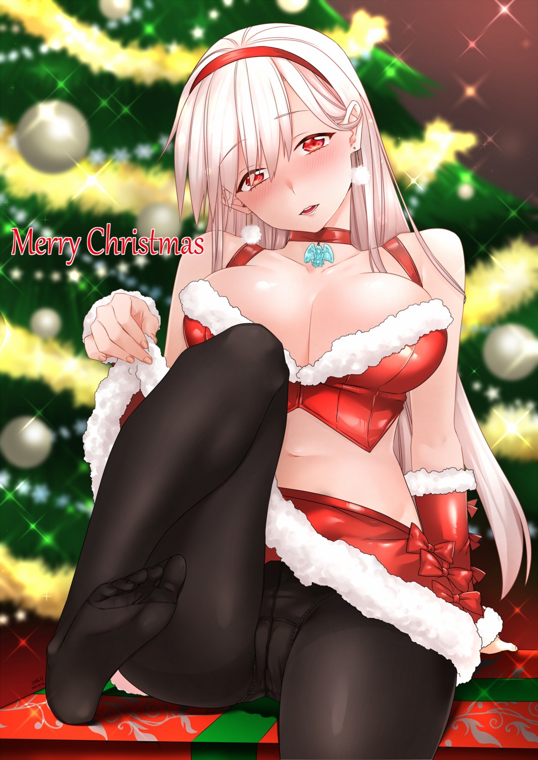 cameltoe christmas cleavage feet pantsu pantyhose skirt_lift tagme