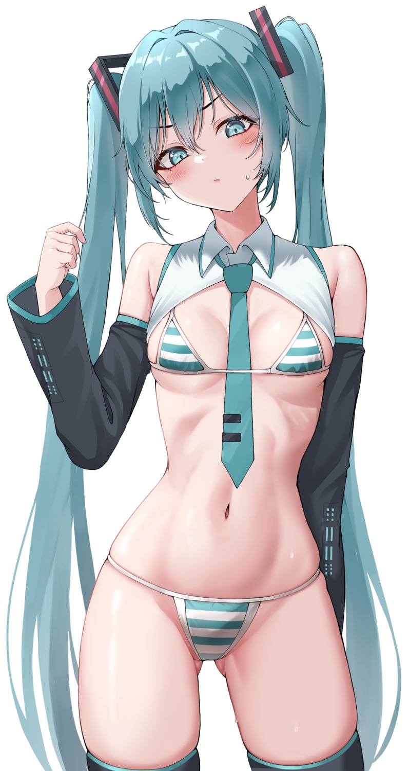 bikini hatsune_miku lds_(dstwins97) swimsuits thighhighs vocaloid