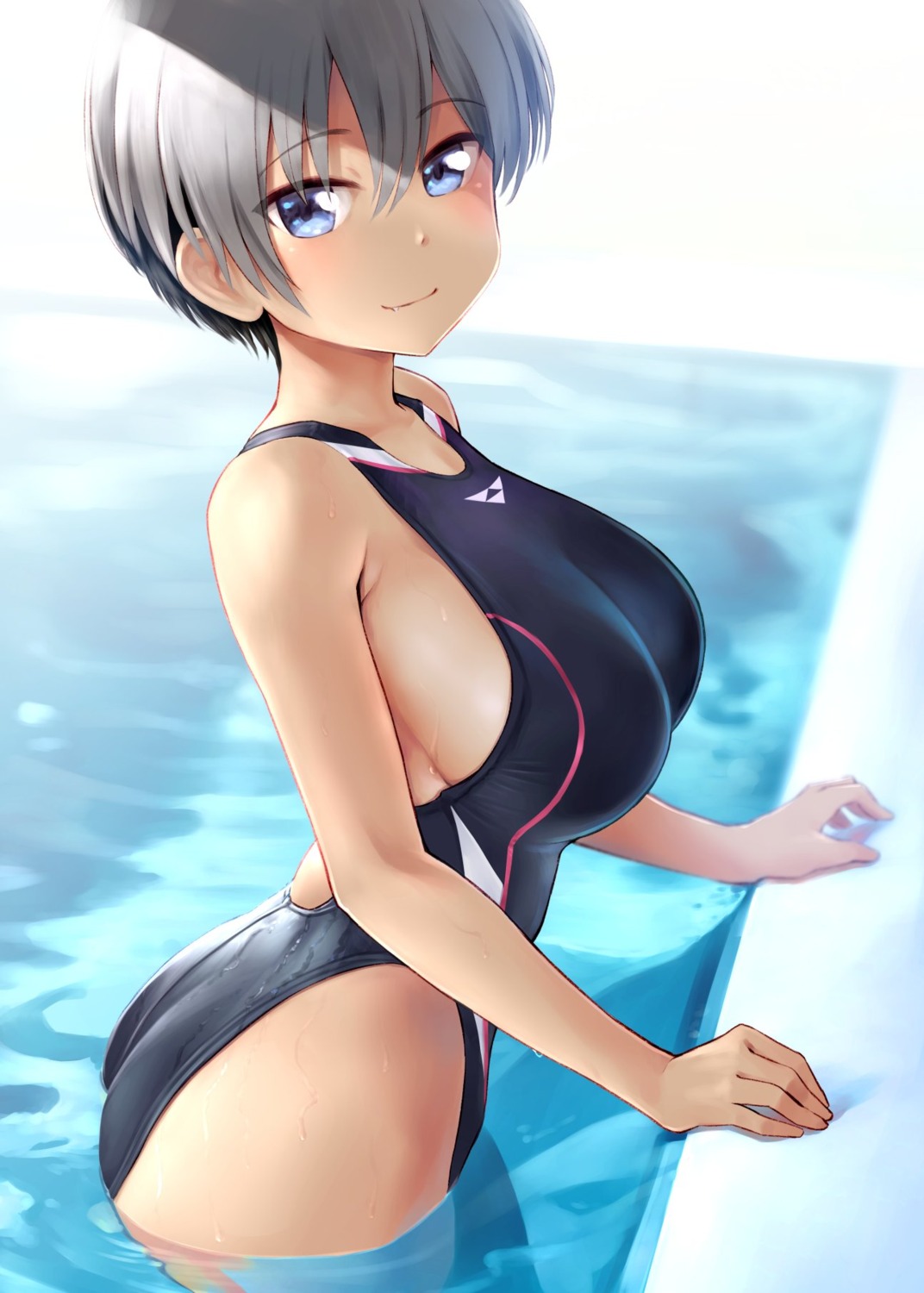 ass swimsuits uzaki-chan_wa_asobi_tai! uzaki_hana wa_(genryusui) wet