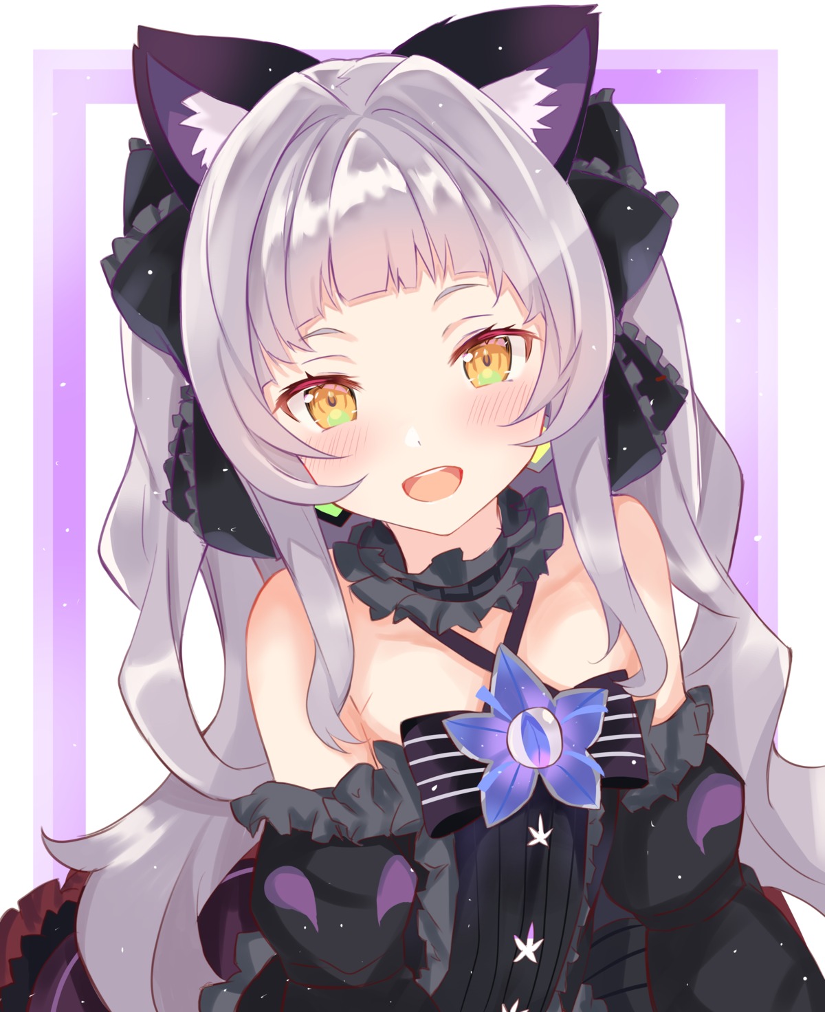 animal_ears dress hololive lolita_fashion murasaki_shion nekomimi nono_i831