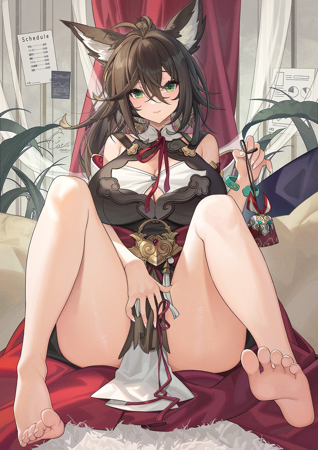 animal_ears asian_clothes feet honkai:_star_rail kitsune tingyun youxuemingdie