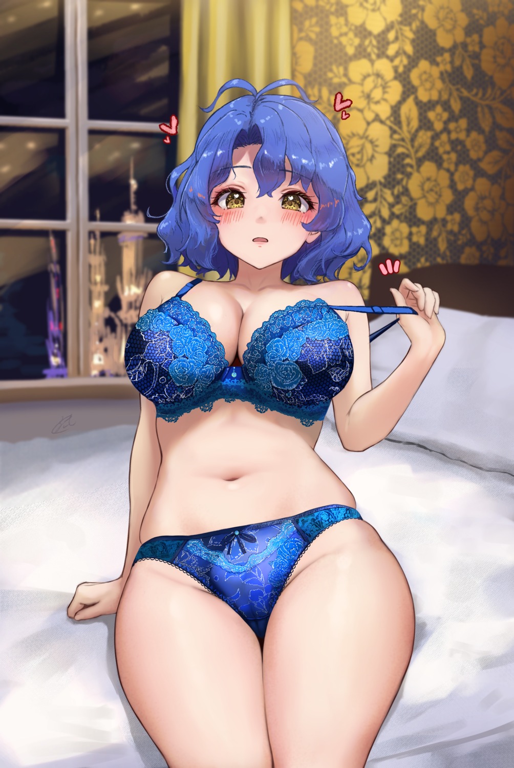 bra c_(theta) lingerie pantsu the_idolm@ster the_idolm@ster_million_live! toyokawa_fuuka undressing