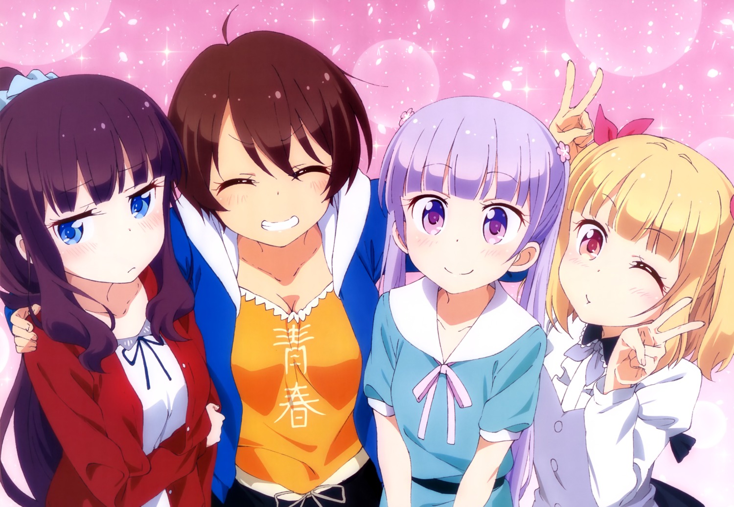 cleavage iijima_yun nakano_yuuki new_game! shinoda_hajime suzukaze_aoba takimoto_hifumi