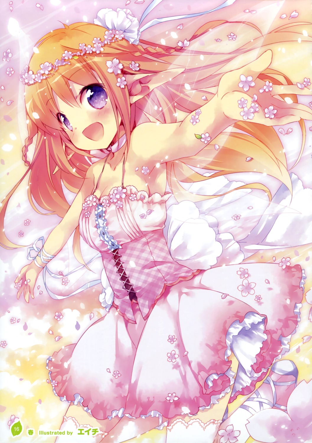 cleavage ech fairy pointy_ears thighhighs wings