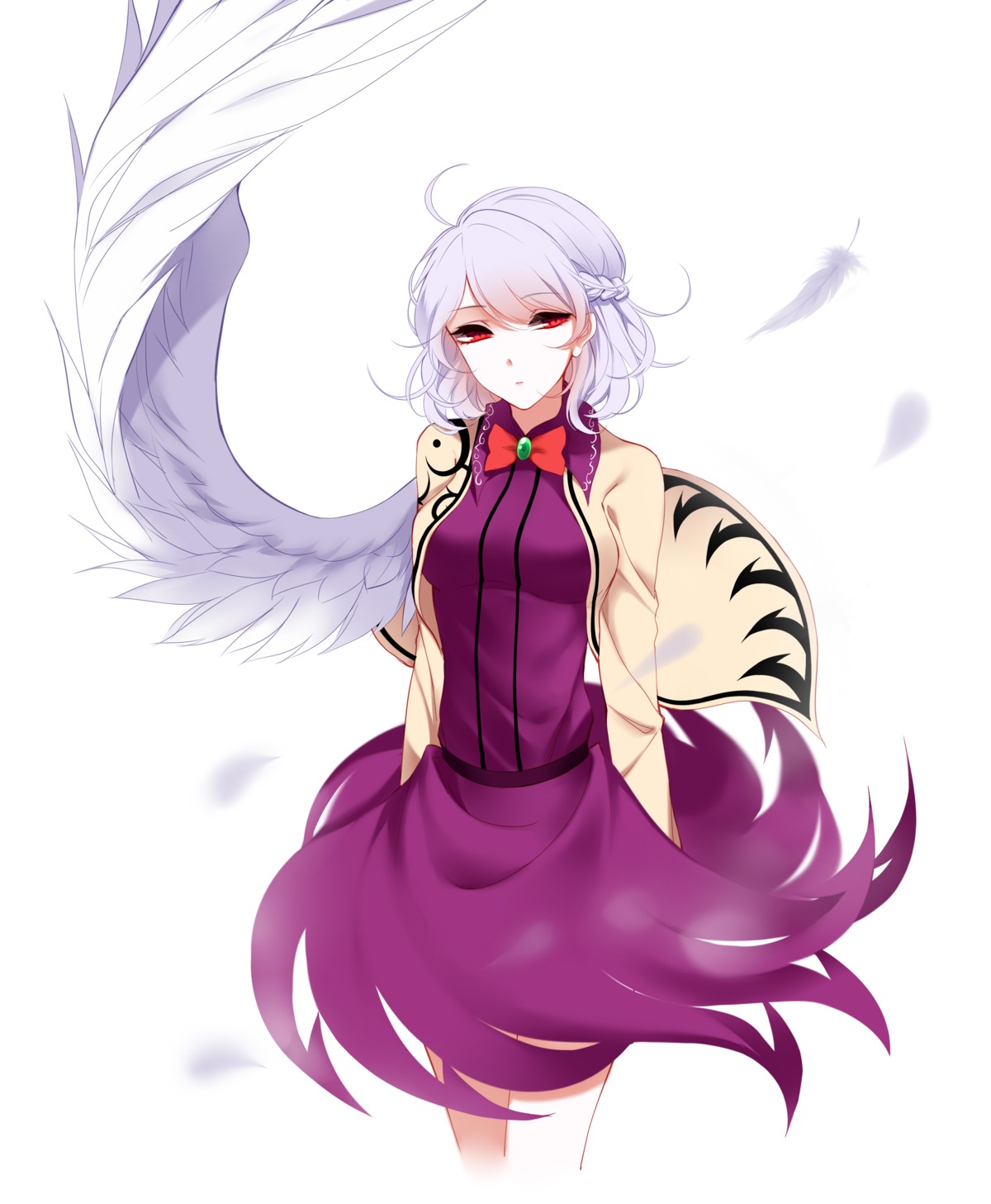 dress kishin_sagume sheya touhou wings