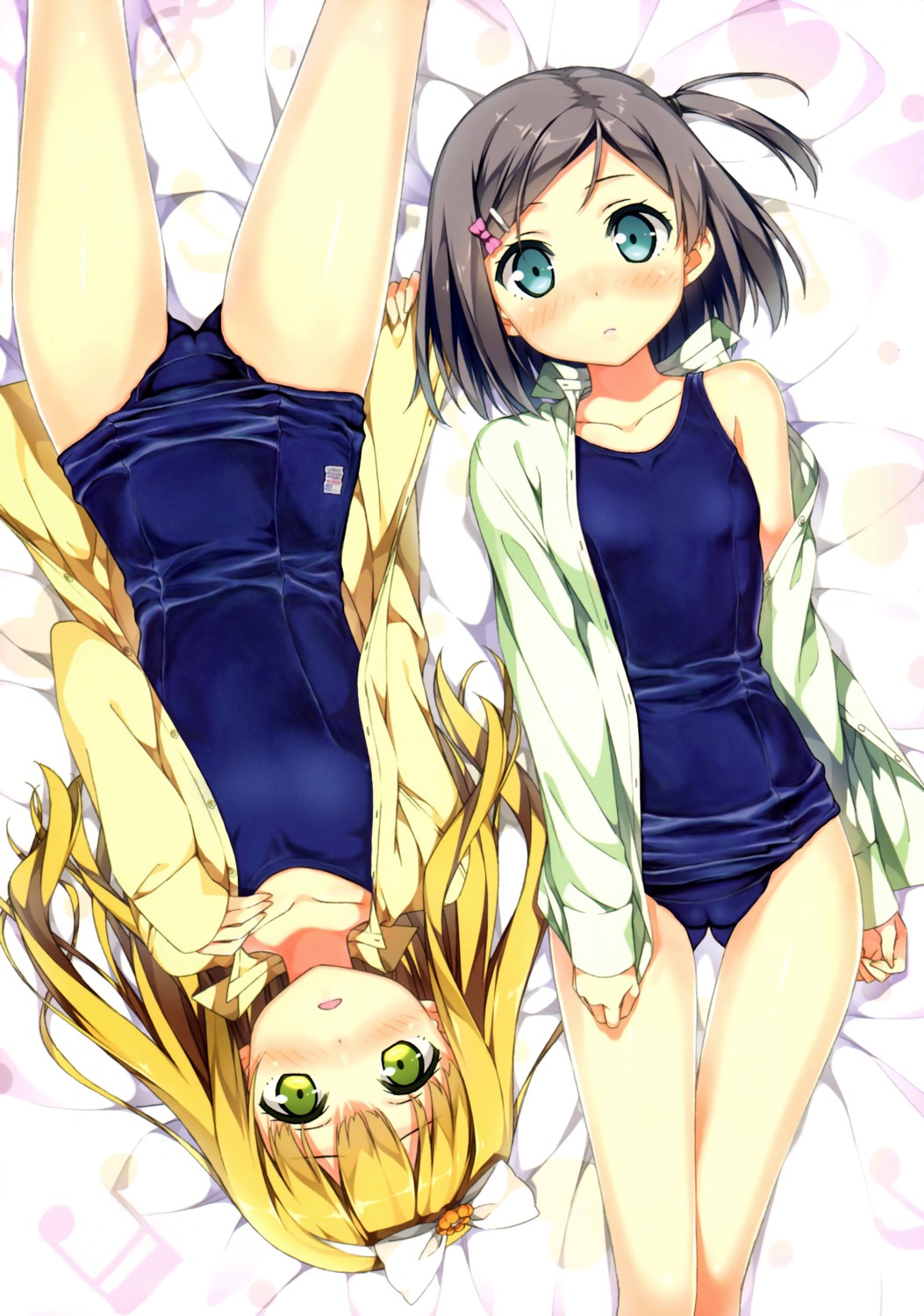 azuki_azusa cameltoe hentai_ouji_to_warawanai_neko kantoku photoshop school_swimsuit swimsuits thighhighs tsutsukakushi_tsukiko