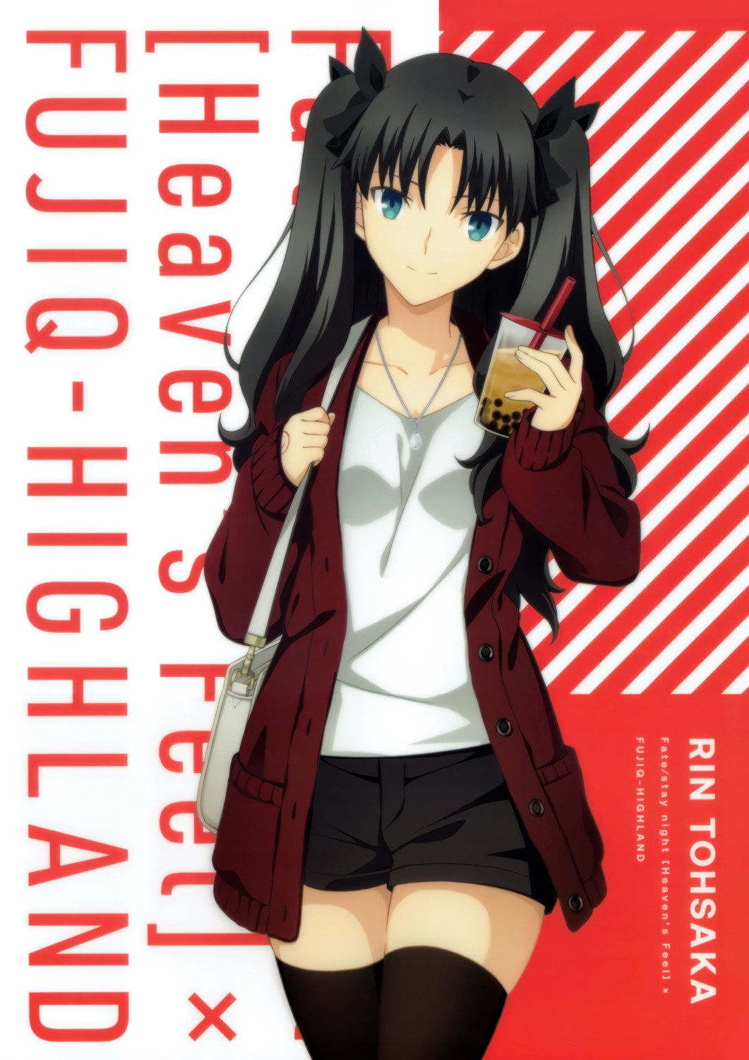 fate/stay_night fate/stay_night_heaven's_feel sweater thighhighs toosaka_rin