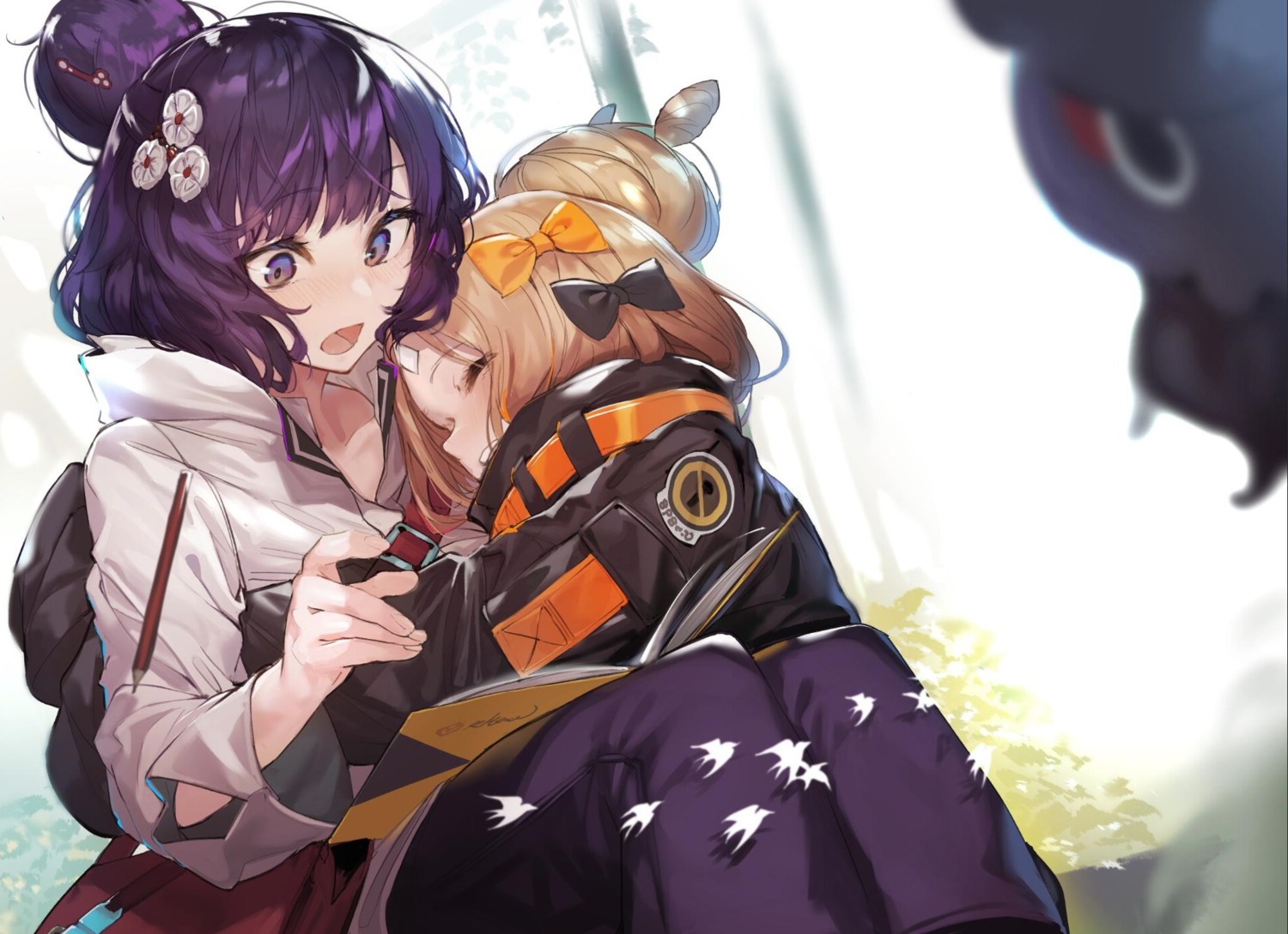 abigail_williams_(fate) akieda bandaid fate/grand_order katsushika_hokusai_(fate) yuri