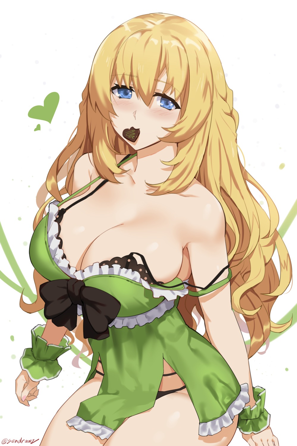 bra choujigen_game_neptune cleavage pantsu sendrawz valentine vert