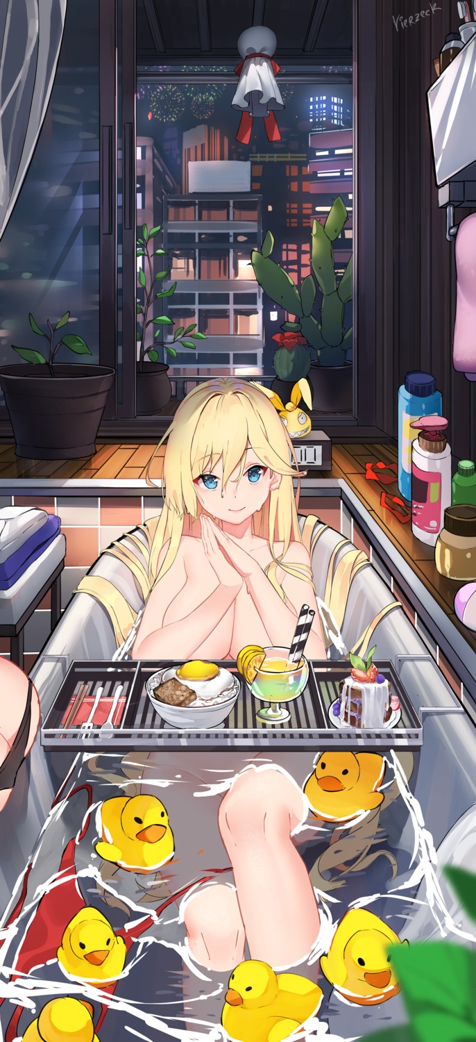 bathing benghuai_xueyuan bianka_durandal_ataegina honkai_impact naked vierzeck wet