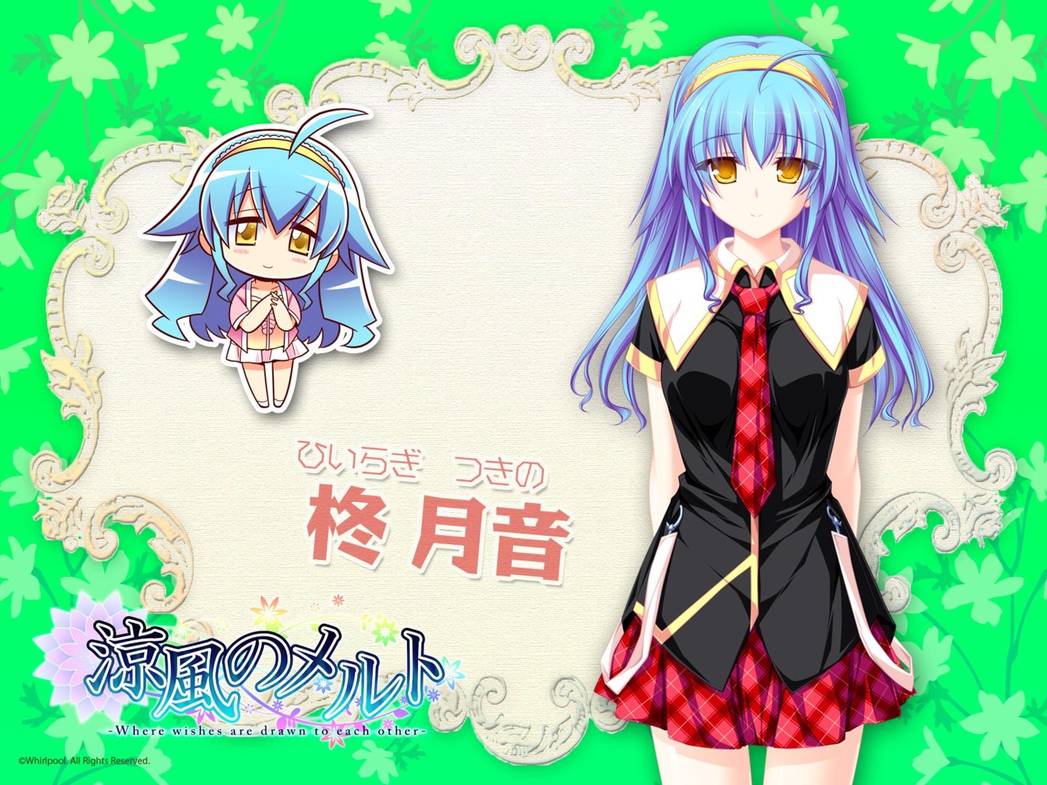 chibi hiiragi_tsukino jpeg_artifacts komowata_haruka seifuku suzukaze_no_melt tenmaso wallpaper