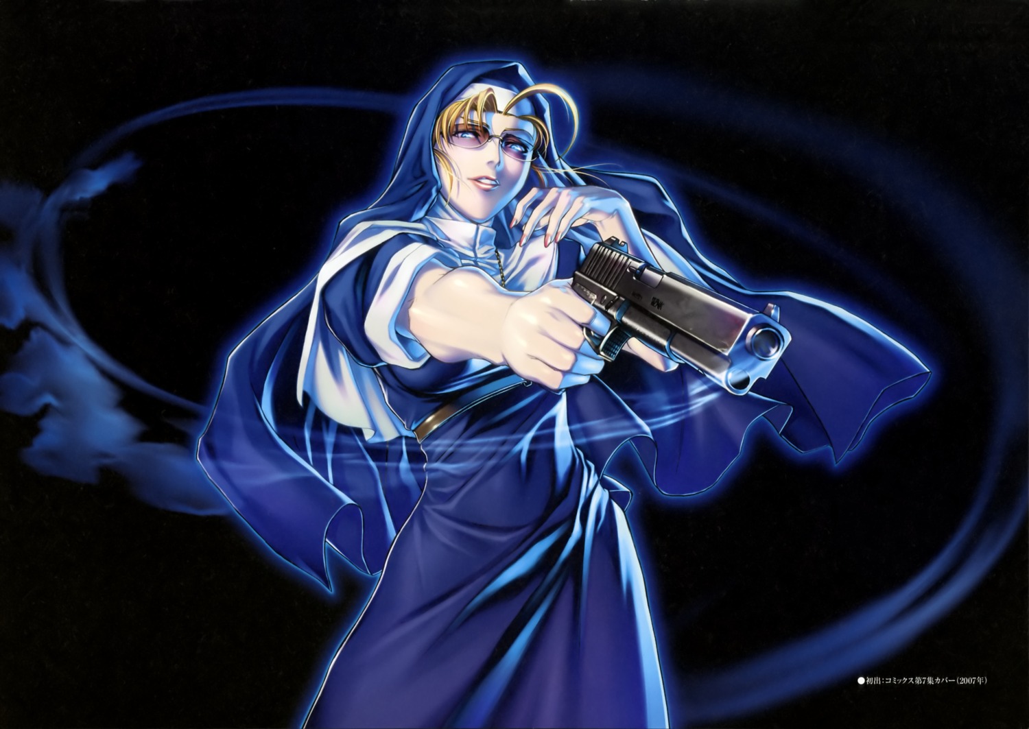 black_lagoon eda gun hiroe_rei megane nun