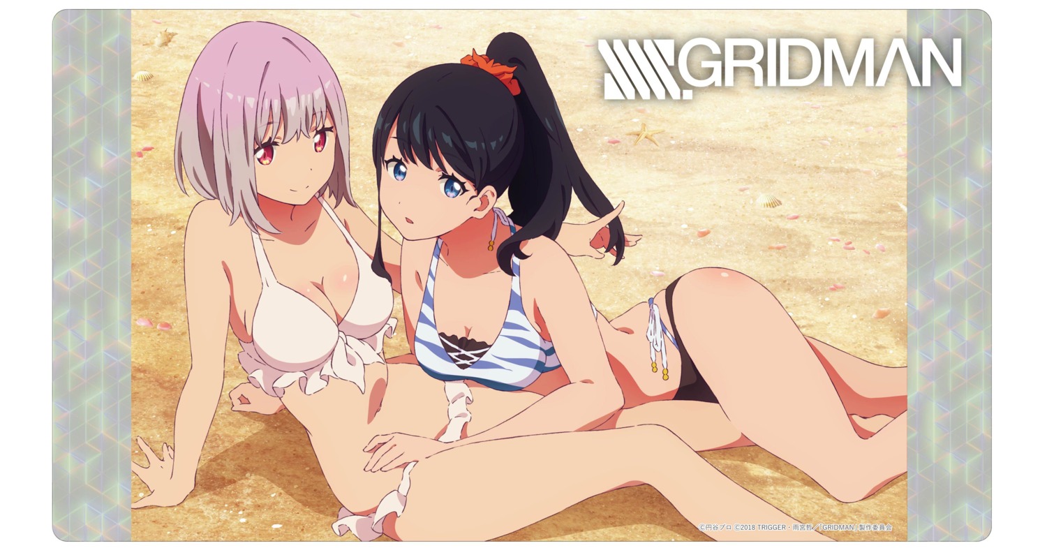 bikini cleavage shinjou_akane ssss.gridman swimsuits takarada_rikka