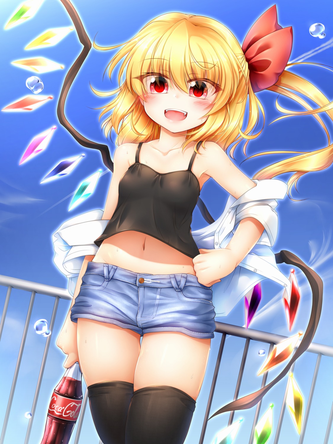flandre_scarlet m9kndi thighhighs touhou wings