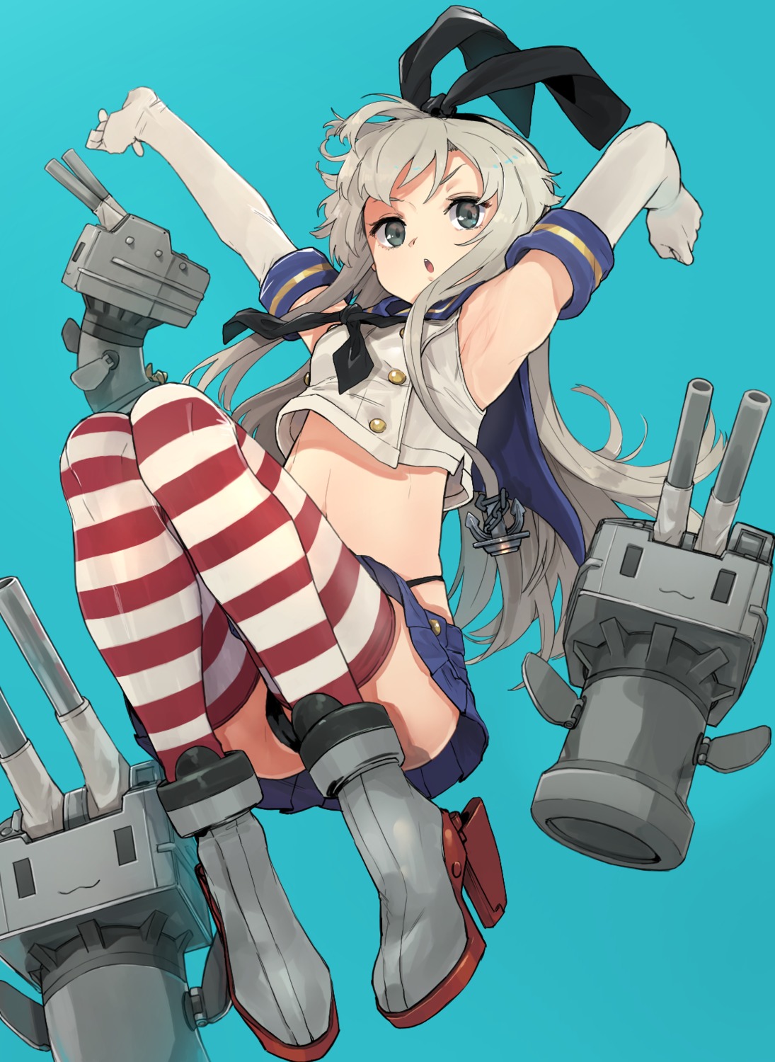 heels kantai_collection pantsu rensouhou-chan shimakaze_(kancolle) thighhighs wataro_(watawatawatapon)