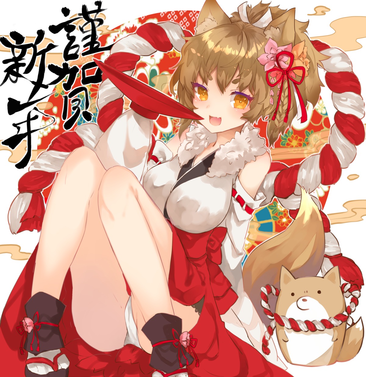 animal_ears cameltoe japanese_clothes kitsune pantsu sweetroad tail