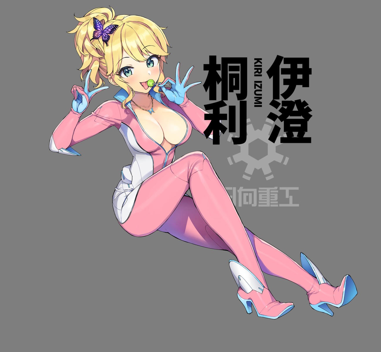 bodysuit dolphin_wave heels izumi_kiri no_bra open_shirt takuji transparent_png