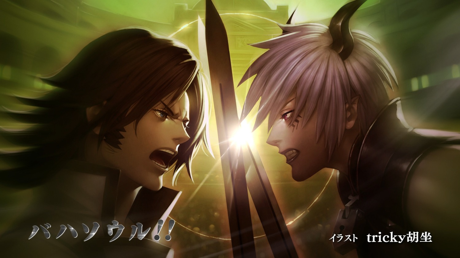 azazel_(shingeki_no_bahamut) endcard kaisar_lidfard male shingeki_no_bahamut tricky_(nao3675)