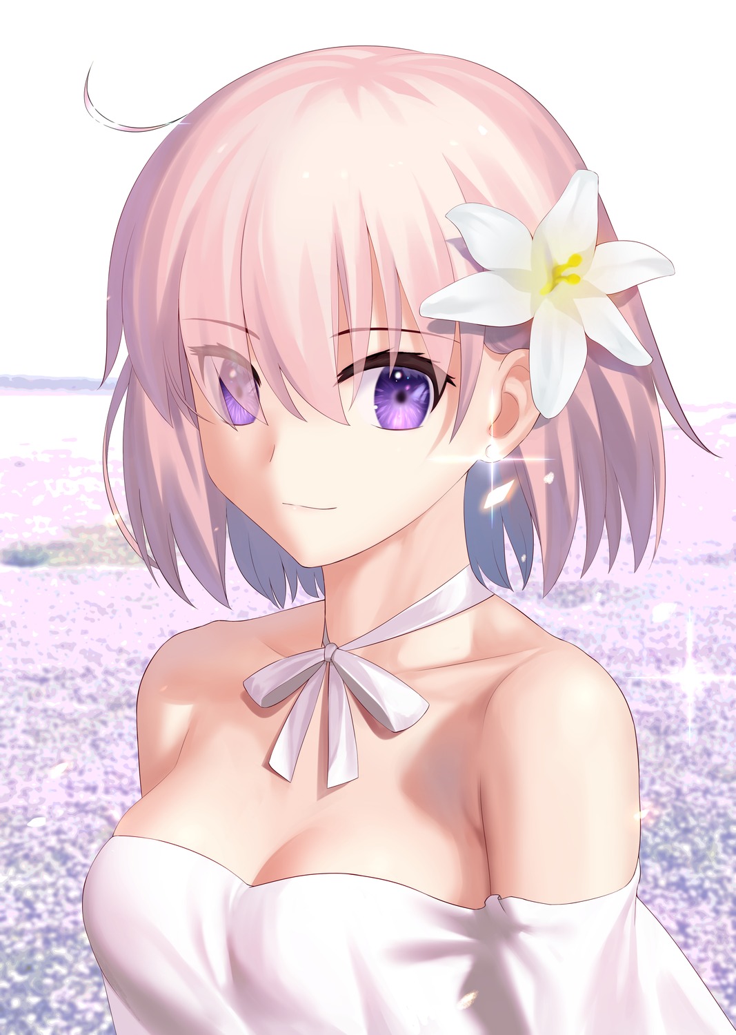 besmiled cleavage fate/grand_order mash_kyrielight no_bra