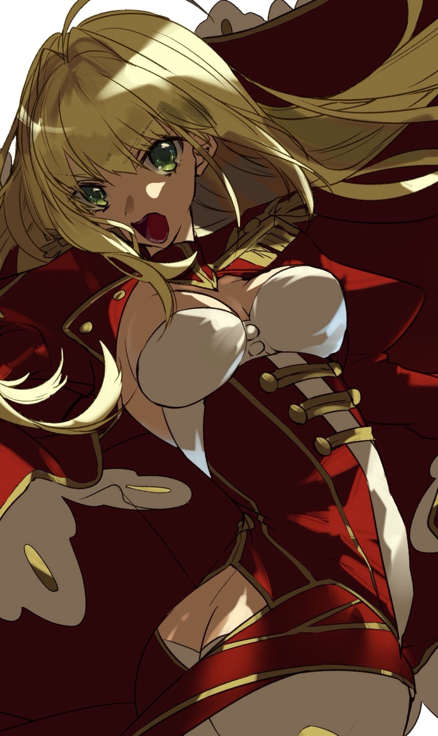 ass cleavage fate/extra fate/extra_last_encore fate/stay_night hino_hinako saber_extra