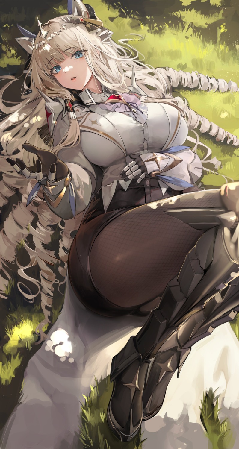 animal_ears armor crown_(nikke) fishnets lillly nikke_the_goddess_of_victory pantyhose thighhighs