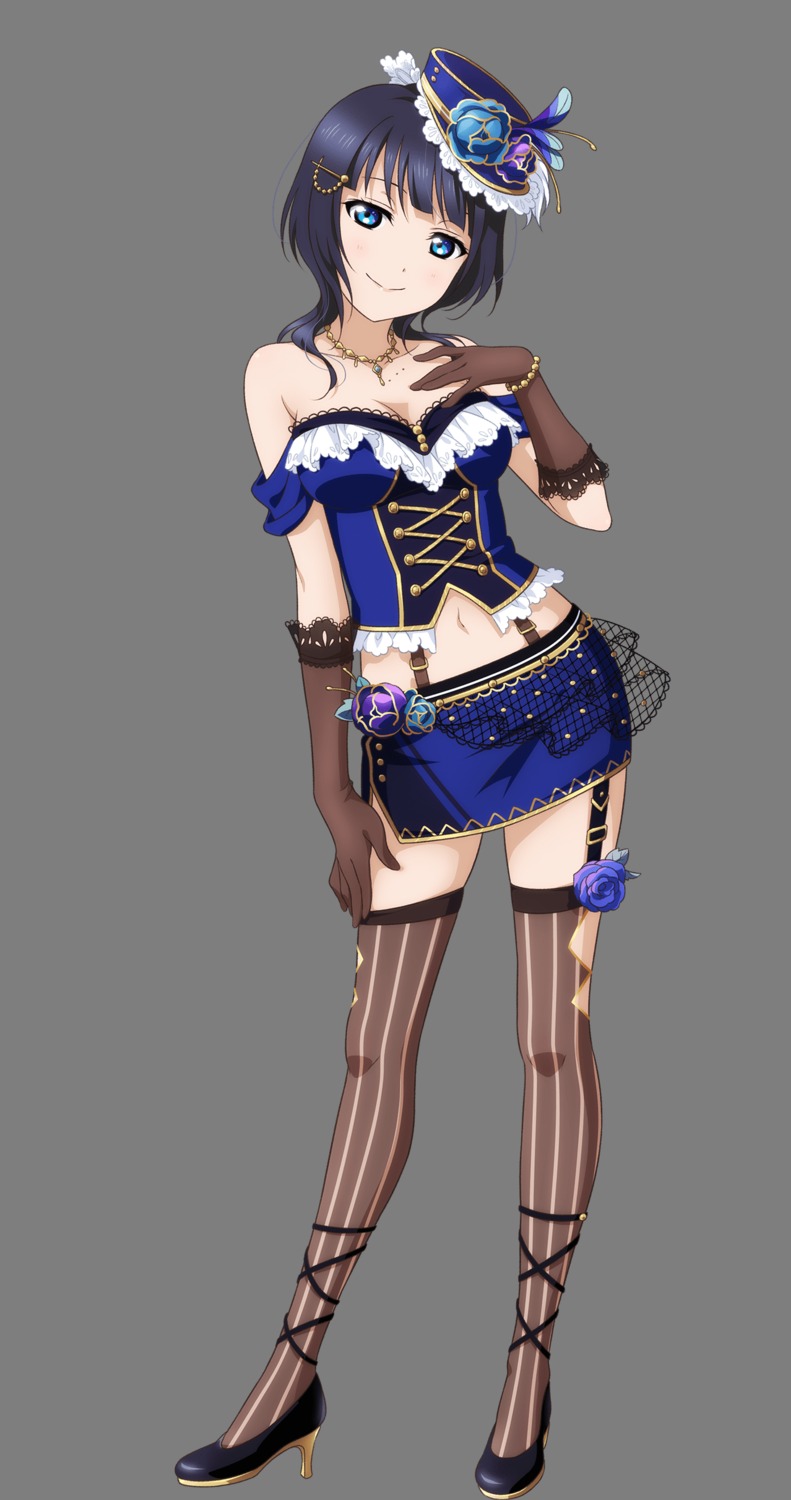 asaka_karin cleavage heels love_live! love_live!_nijigasaki_high_school_idol_club love_live!_school_idol_festival love_live!_school_idol_festival_all_stars stockings thighhighs transparent_png