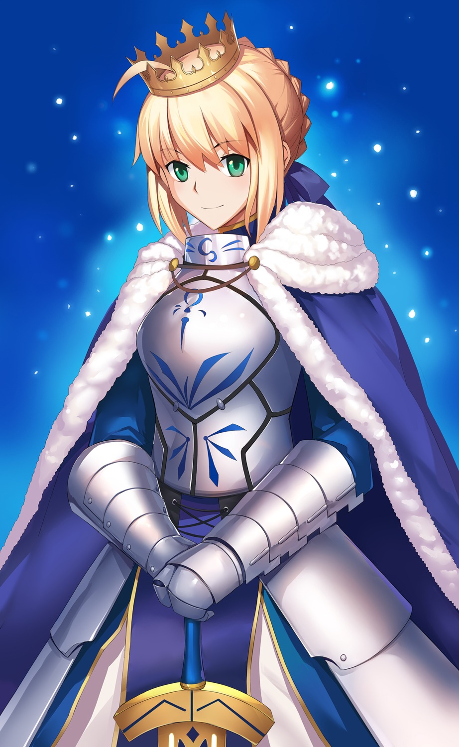 armor artoria_pendragon_(fate) dress fate/stay_night sword yuki_(clydtc)