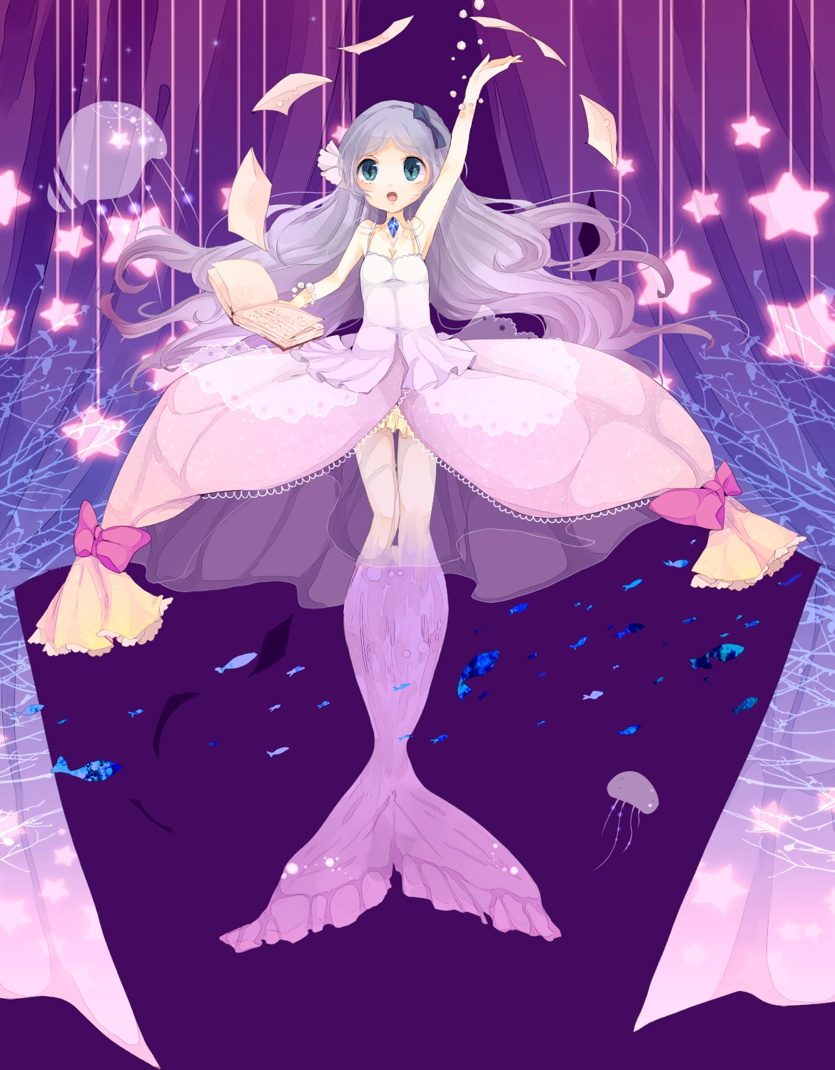 dress mermaid monster_girl susuro